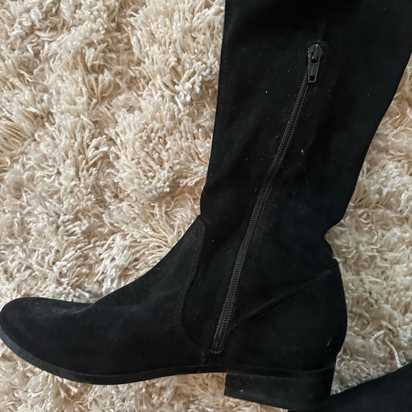 Black Over-the-Knee Women's Boots - Picture 2 of 5